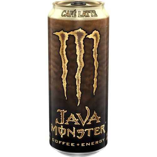 Java Monster Café Latte, Coffee + Energy Drink, 15 Ounce Pack o...