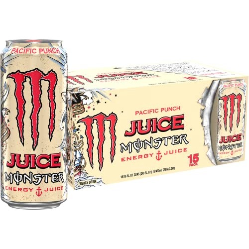 Juice Monster Pacific Punch, Energy + Juice, Energy Drink, 16 Ou...