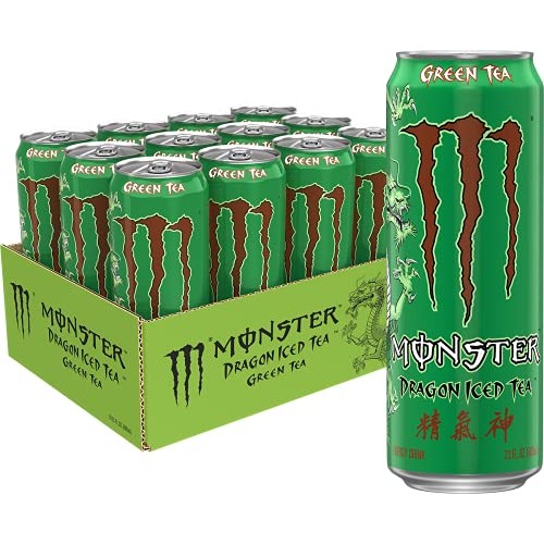 Monster Dragon Iced Tea Green Tea, 23 Fl Oz Pack of 12