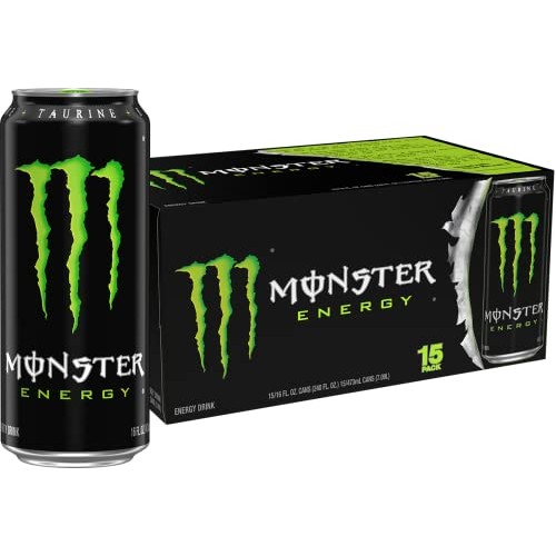 Monster Energy Drink, Green, Original, 16 Ounce Pack of 15