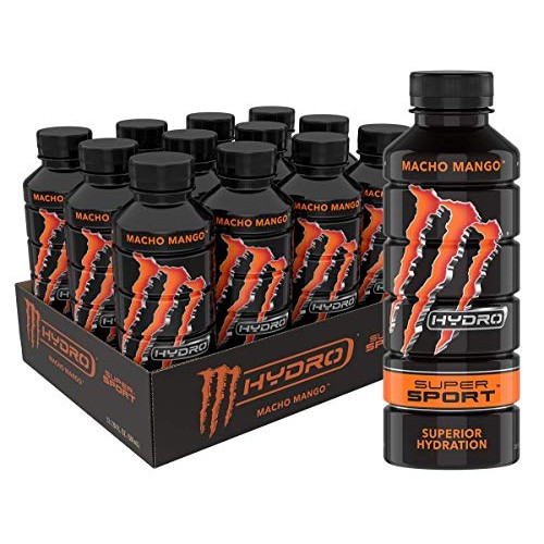 Monster Energy Hydro Super Sport, Macho Mango, 20 Oz Pack Of 12
