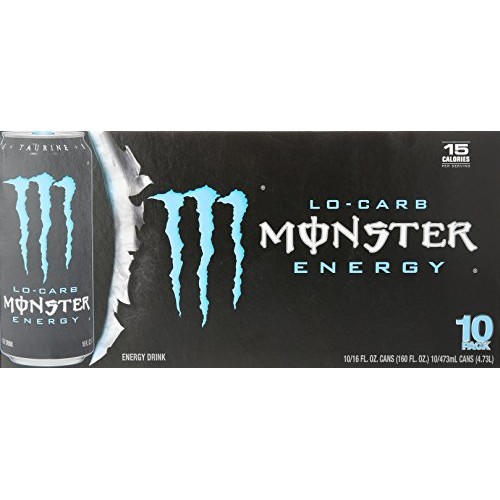 Monster Energy, Lo-Carb, 16 Fl Oz Pack Of 10