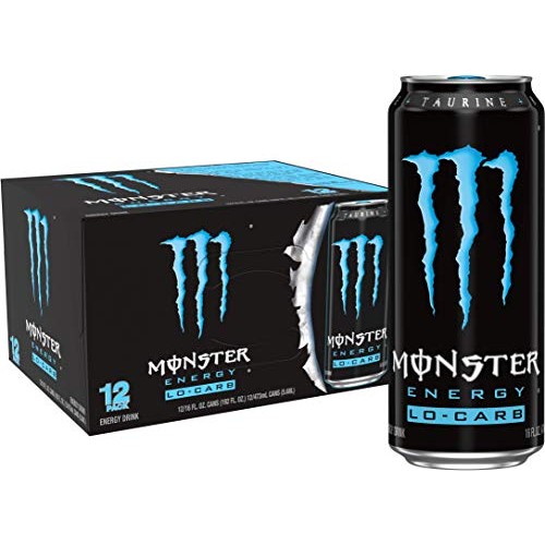 Monster Energy, Lo-Carb Monster, Low Carb Energy Drink, 16 Ounce