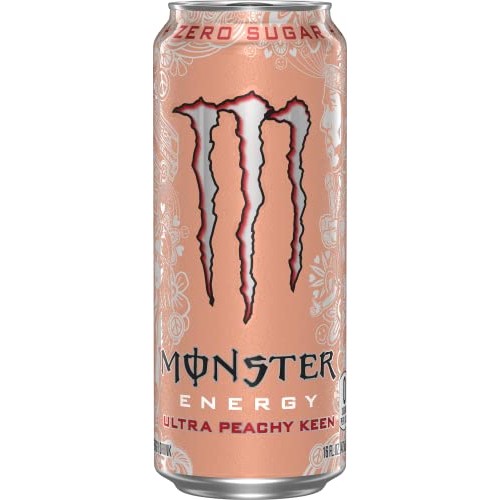 Monster Energy Ultra Peachy Keen, Sugar Free Energy Drink, 16 oz...