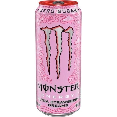 Monster Energy Ultra Strawberry Dreams, Sugar Free Energy Drink,...