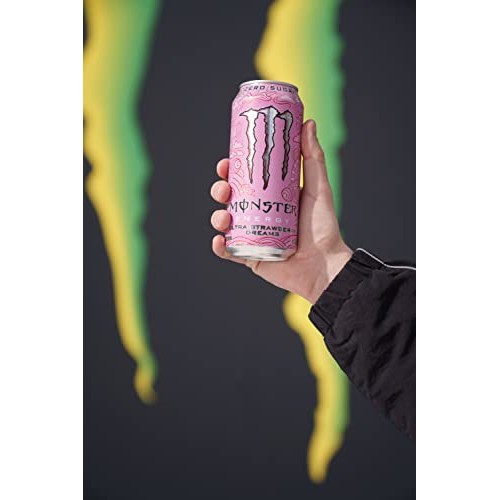 Monster Energy Ultra Strawberry Dreams, Sugar Free Energy Drink,...