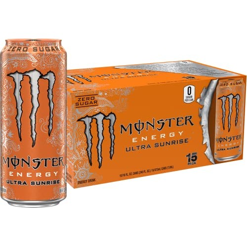 Monster Energy Ultra Sunrise, Sugar Free Energy Drink, 16 Fl Oz ...
