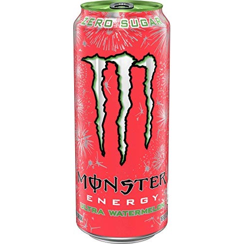 Monster Energy Ultra Watermelon, Sugar Free Energy Drink, 16 Oun... Monster Energy Ultra Watermelon, Sugar Free Energy Drink, 16 Oun...