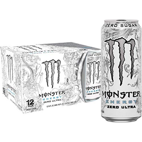 Monster Energy Zero Ultra, Sugar Free Energy Drink, 16 Ounce Pa
