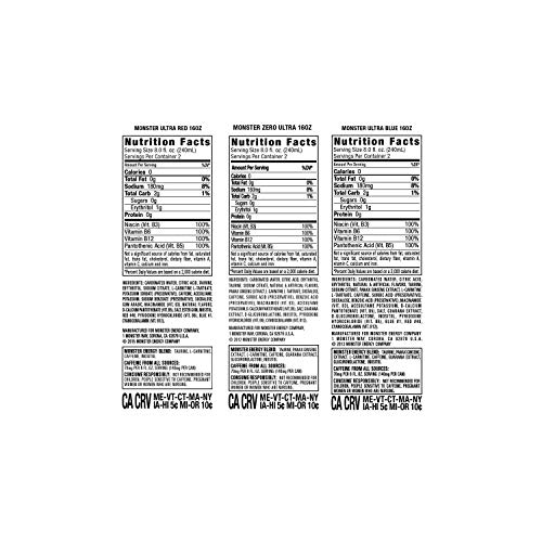 Monster Ultra Variety Pack 16 Oz. Cans, 24 Pk.