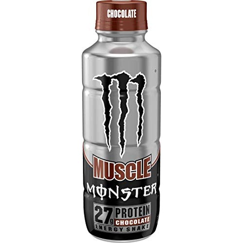Muscle Monster Chocolate Energy Shake, Protein + Energy Drink, 1