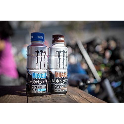 Muscle Monster Chocolate Energy Shake, Protein + Energy Drink, 1
