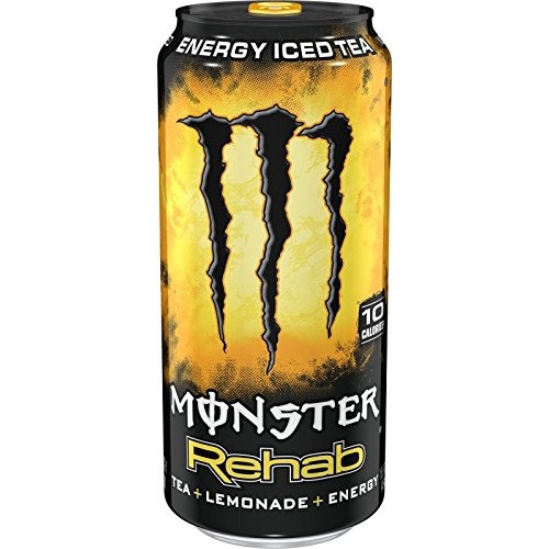 Monster Rehab Tea + Energy Drinks 6 - 15.5Oz Cans Lemonade
