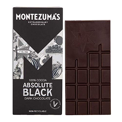 Montezuma Dark Chocolate Absolute Black 100% Cocoa 90G Pack Of 3