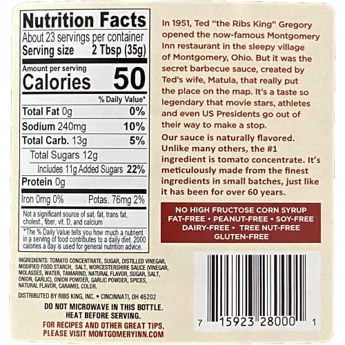 Montgomery Inn Barbecue Sauce 28Oz - 6 Pack | Sweet &Amp; Tangy Or
