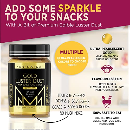 Monégasque. Edible Gold Dust - Big 15 Grams For Cake Decorating,