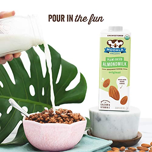 Mooala – Organic Almondmilk, Unsweetened, 1L Pack Of 6 – Shelf