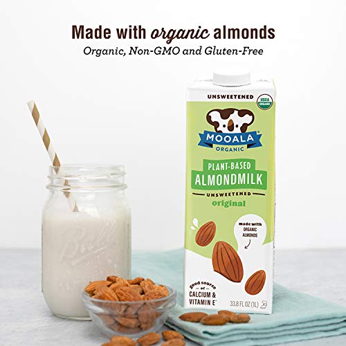 Mooala – Organic Almondmilk, Unsweetened, 1L Pack Of 6 – Shelf