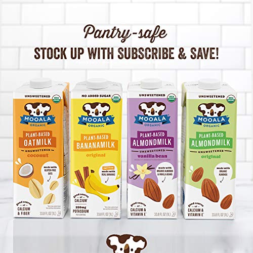 Mooala – Organic Almondmilk, Unsweetened, 1L Pack Of 6 – Shelf