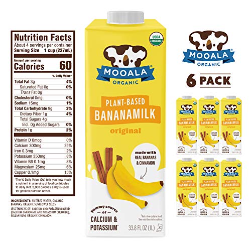 Mooala – Organic Original Bananamilk, 1L Pack Of 6 – Shelf-Sta