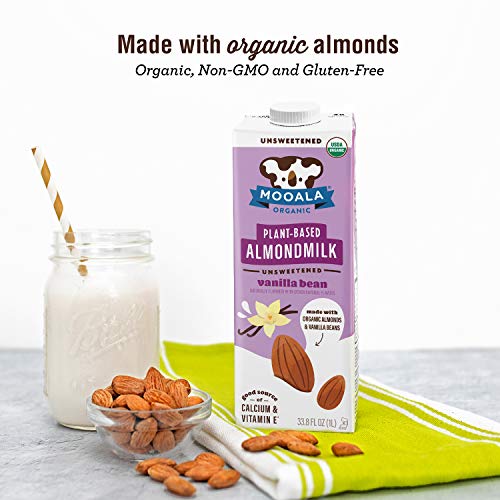 Mooala – Organic Vanilla Bean Almondmilk, Unsweetened, 1L Pack
