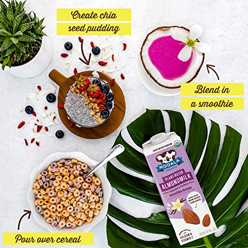 Mooala – Organic Vanilla Bean Almondmilk, Unsweetened, 1L Pack