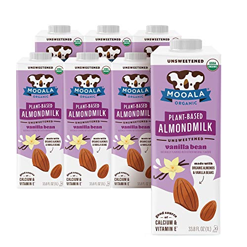 Mooala – Organic Vanilla Bean Almondmilk, Unsweetened, 1L Pack