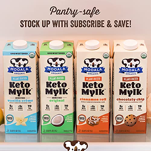 Mooala – Organic Vanilla Crème Keto Mylk, 1L Pack of 6 – Shelf...