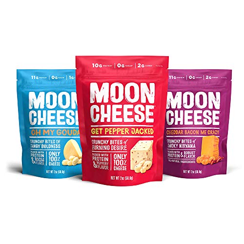 Moon Cheese, 100% Cheese, Low-Carb 2 Oz, Keto-Friendly, High Pro