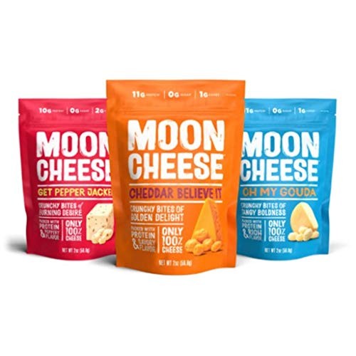 Moon Cheese - 100% Natural Cheese Snack - Variety Cheddar, Goud