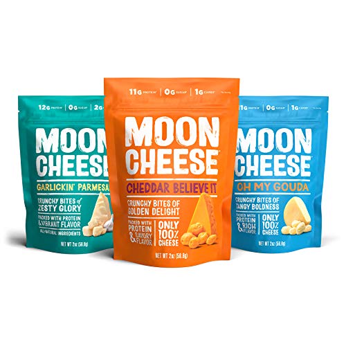 Moon Cheese - 100% Natural Cheese Snack - Variety Cheddar, Goud