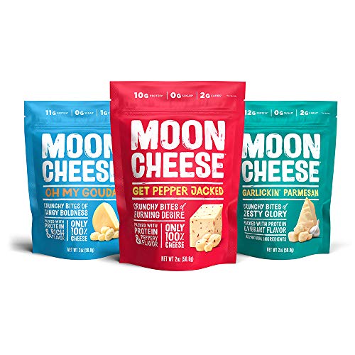 Moon Cheese - 100% Natural Cheese Snack - Variety Garlic Parmes