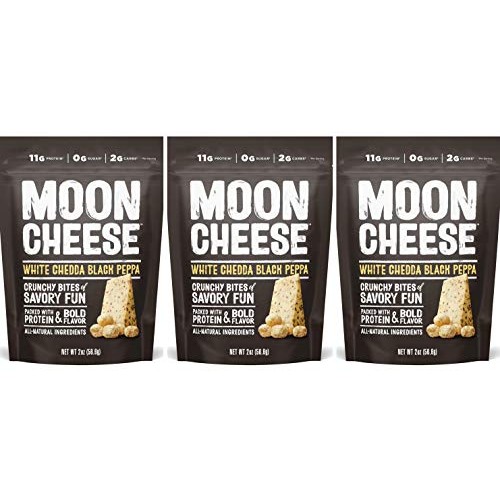 Moon Cheese 2 Oz Straight Packs White Cheddar Black Pepper, 3 P