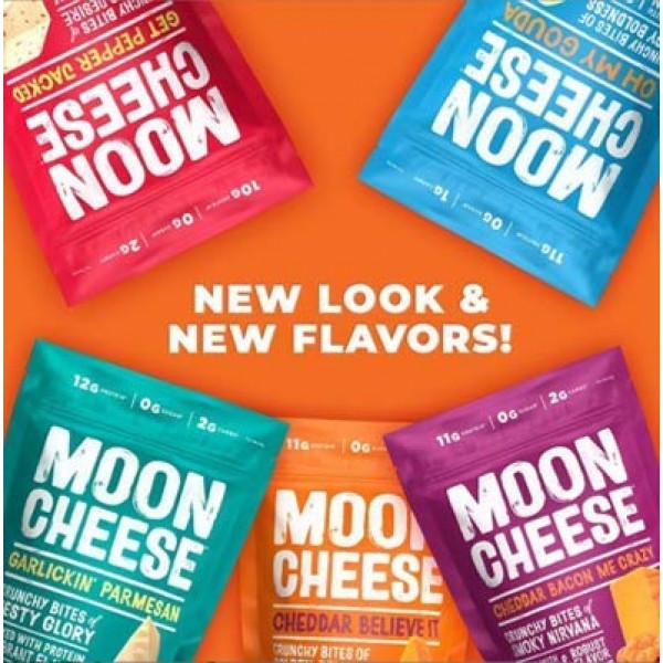 Moon Cheese, 5 Pack, Assortment Cheddar, Gouda, Pepper Jack, Ba