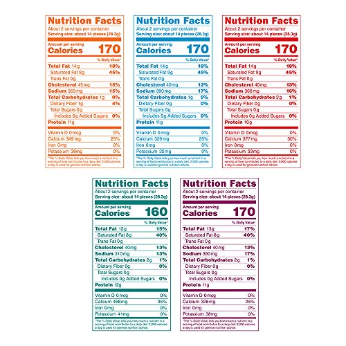 Moon Cheese, 5 Pack, Assortment Cheddar, Gouda, Pepper Jack, Ba