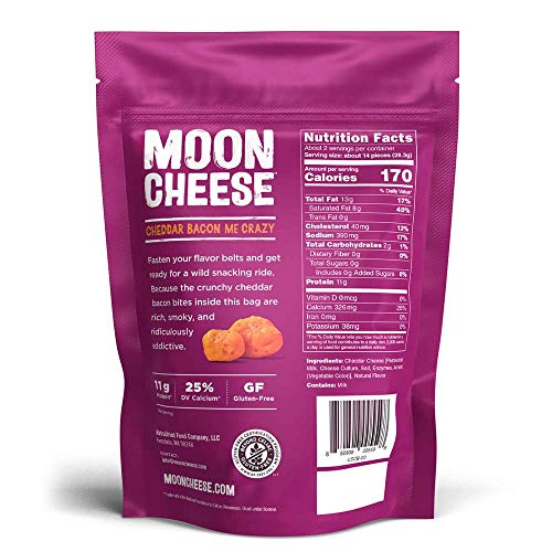 Moon Cheese Cheddar Bacon Me Crazy, 100% Cheddar Bacon Me Crazy,