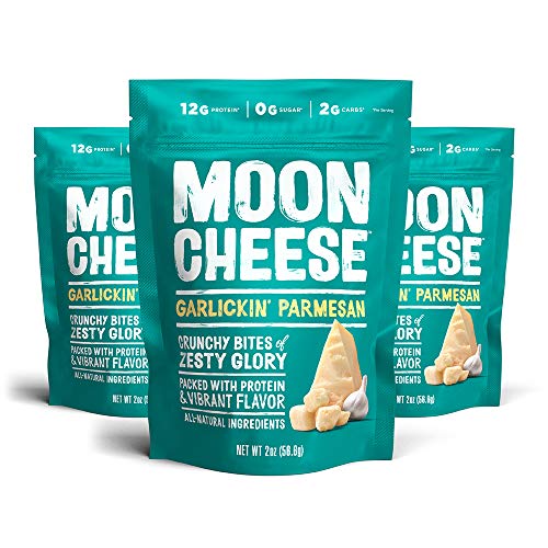 Moon Cheese Garlickin Parmesan, 100% Parmesan Cheese Snacks, Cr