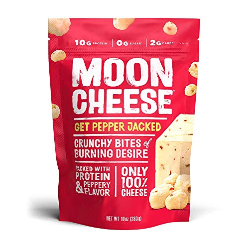 Moon Cheese Get Pepper Jacked,100% Pepper Jack Cheese Snacks, Cr
