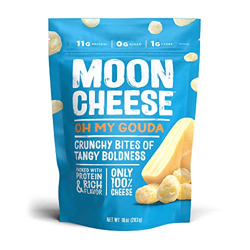 Moon Cheese Oh My Gouda, 100% Gouda Cheese Snacks, Crunchy Keto