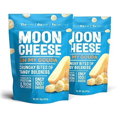 Moon Cheese Oh My Gouda, 100% Gouda Cheese Snacks, Crunchy Keto