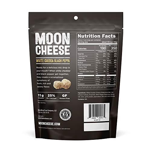 MOON CHEESE White Cheddar Black Pepper Cheese Snack, 2 OZ