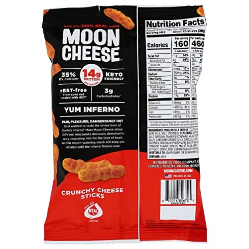 MOON CHEESE Yum Inferno Cheese Sticks, 3 OZ
