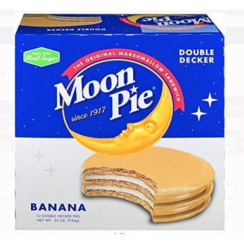 MoonPie Double Decker, Banana, 2.75 oz, 12 Count Pack