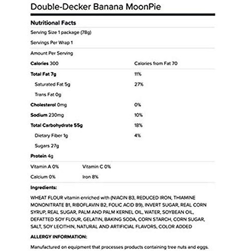 MoonPie Double Decker, Banana, 2.75 oz, 12 Count Pack