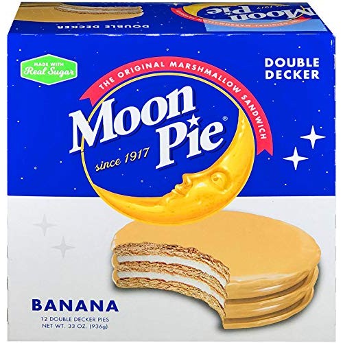 MoonPie Double Decker, Banana, 2.75 oz, 12 Count Pack