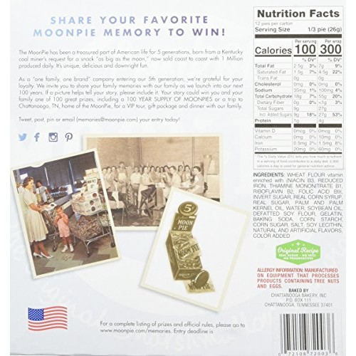 MoonPie Double Decker Banana Marshmallow Sandwich - 2oz, 12Count...