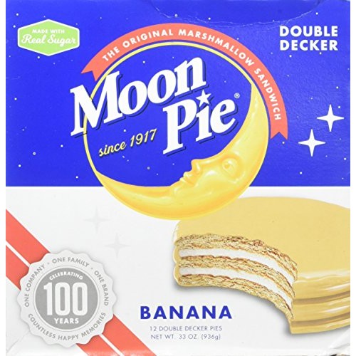 MoonPie Double Decker Banana Marshmallow Sandwich - 2oz, 12Count...