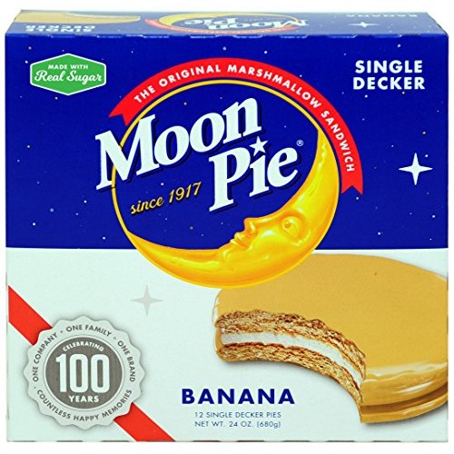 MoonPie Single Decker Banana Marshmallow Sandwich - 2oz, 12Count...