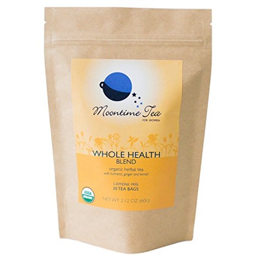Organic Whole Health Tea, 30 Tea Bags With Turmeric, Ginger, Lem
