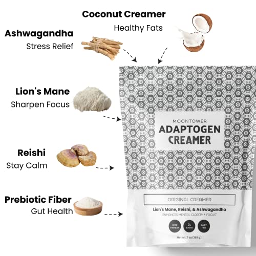 Moontower Keto Mushroom Coffee Creamer - lions mane, reishi, as...